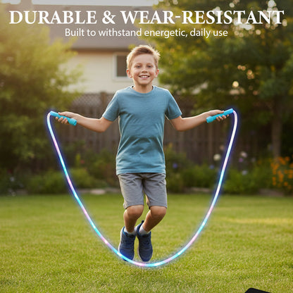 🌟Vibrant Glowing Skipping Rope – Make Night Workouts & Playtime Fun! 💫
