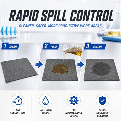 🔥 Premium Heavy-Duty Oil Absorbent Pads | Multifunctional Anti-Slip Mat (10Pcs) 💧