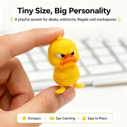 😠 Cute & Grumpy Duck Figurine Set – Funny Desk Toy & Novelty Gift Idea 🐥🎁