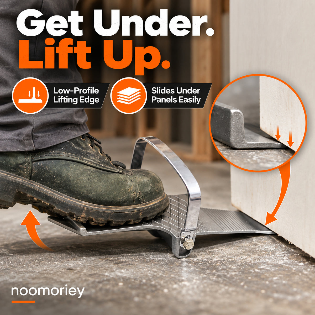 🛠️ Foot-Powered Panel Lifter – Hands-Free Door & Drywall Installation Tool