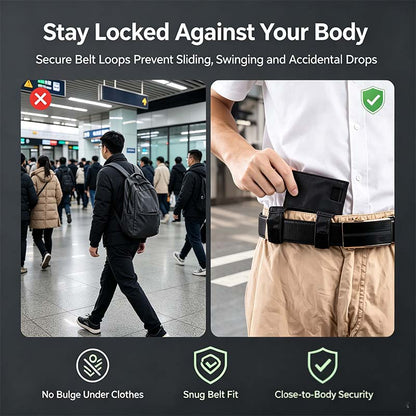 ✨ Compact Invisible Waist Bag – Discreet Storage for Phone, Passport & ID 📱💳