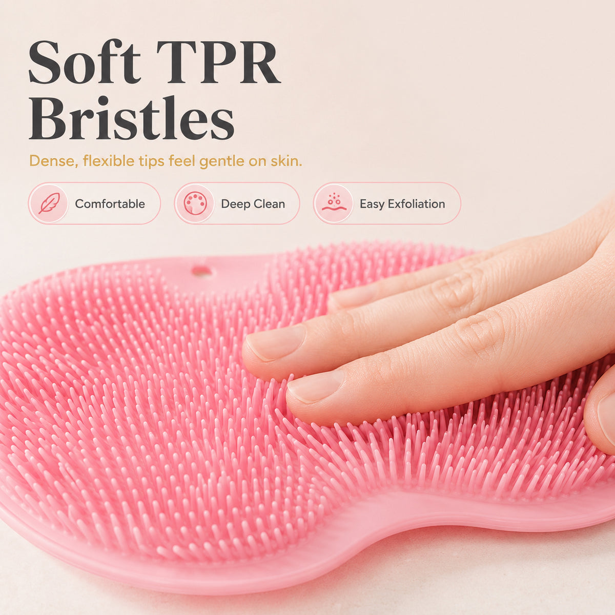 🚿 Say Goodbye to Back Pain & Scrubbing! 4-Pack Hands-Free Silicone Shower Mats 🦶