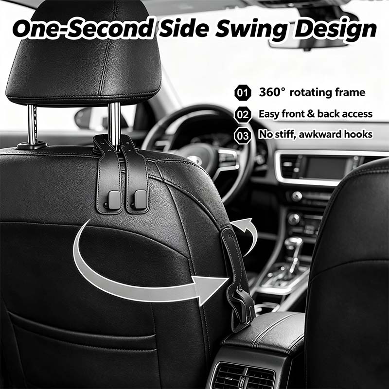 Car Seat Headrest Hook, Improved Car Seat Back Double Hooks🚗