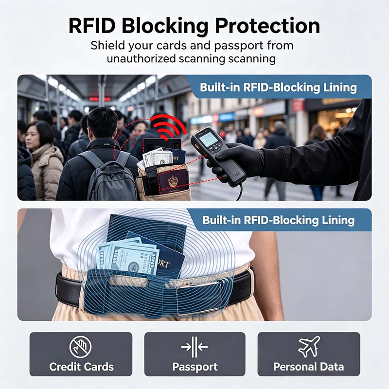 ✨ Compact Invisible Waist Bag – Discreet Storage for Phone, Passport & ID 📱💳