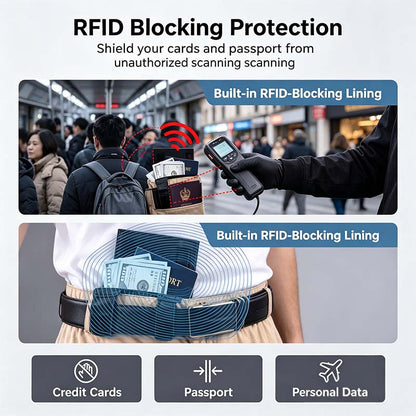 ✨ Compact Invisible Waist Bag – Discreet Storage for Phone, Passport & ID 📱💳