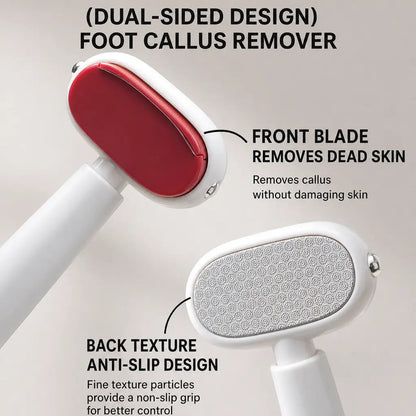 🦶 Smooth Heels Fast ✨ Dual-Sided Foot Callus Remover with Replaceable Stainless Steel Blade