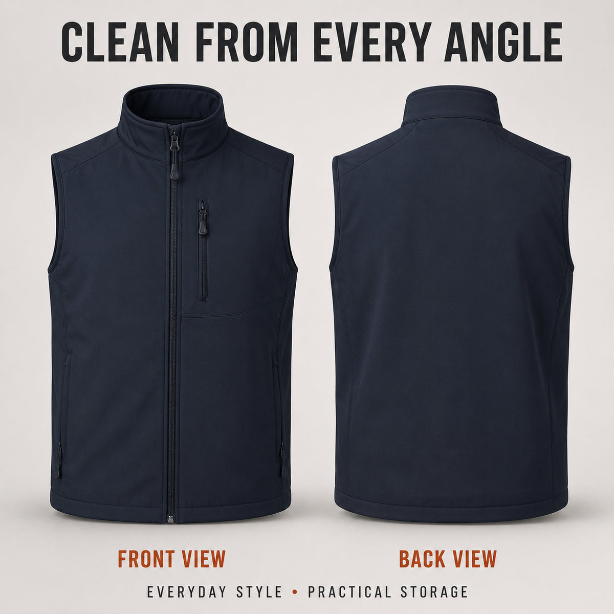 Men’s Everyday Concealment Vest –  Inner Storage