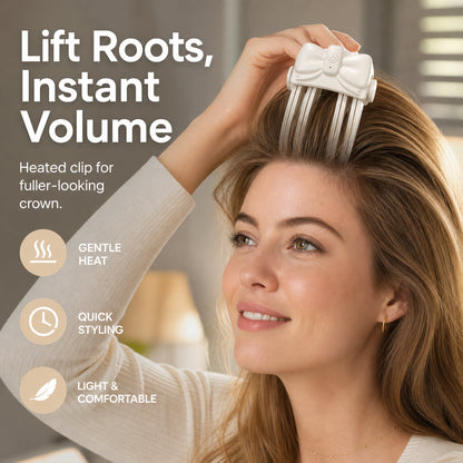 🎀Wireless Heated Volumizing Root Lift Clip - Salon Crown Volume Styling Tool for Fine Flat Hair