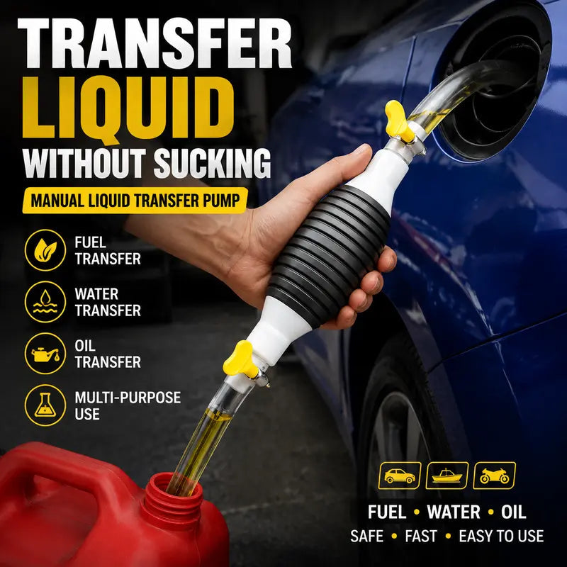 🔥 Manual Siphon Pump Kit with Hose & Bulb ⛽ | Multi-Purpose Liquid Transfer for Fuel, Water & Oil! 🚀