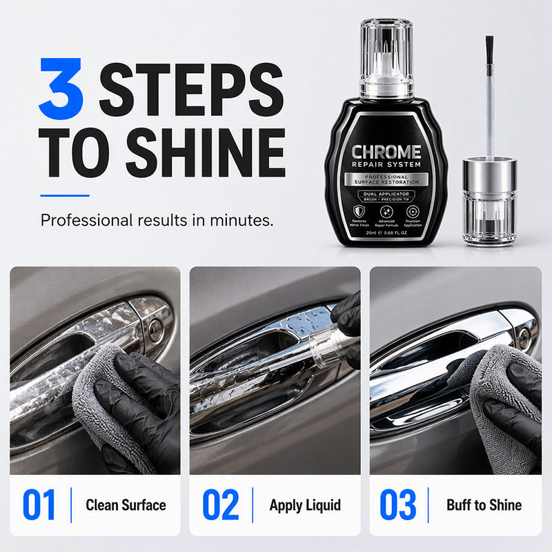 🔧 Easy DIY Chrome Restoration System – Long-Lasting Protection & High Gloss 🚗