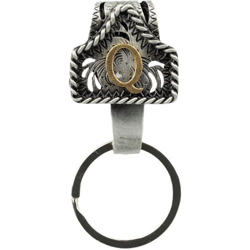 📎Handmade Cow Tag Belt Key Holder with Copper Initial