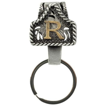 📎Handmade Cow Tag Belt Key Holder with Copper Initial