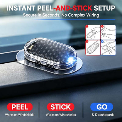 🚨 2-Pack Solar Powered Fake Car Alarm Light – Auto-Sensing LED Security Warning Light