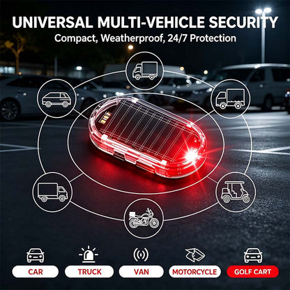 🚨 2-Pack Solar Powered Fake Car Alarm Light – Auto-Sensing LED Security Warning Light