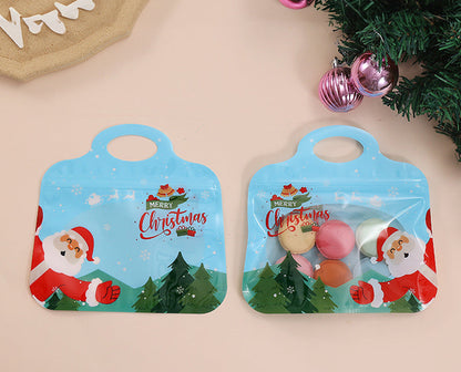 🎅🍬 Christmas Treat Bags - Resealable Holiday Candy Bags with Handle