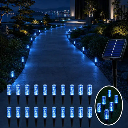🌿 Solar Powered Crystal Bubble Lights 💡 Glowing Outdoor Landscape Decor for Yard & Pathway 🏡