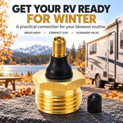🔩Brass RV Drain Plug – with Drain Valve, for Use with Piping/Hose Lines, Home Care Supplies