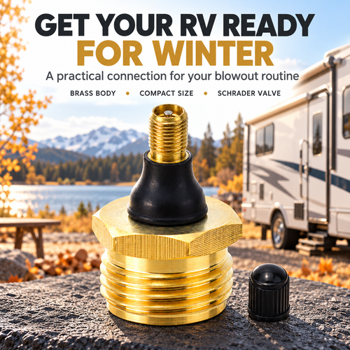 🔩Brass RV Drain Plug – with Drain Valve, for Use with Piping/Hose Lines, Home Care Supplies