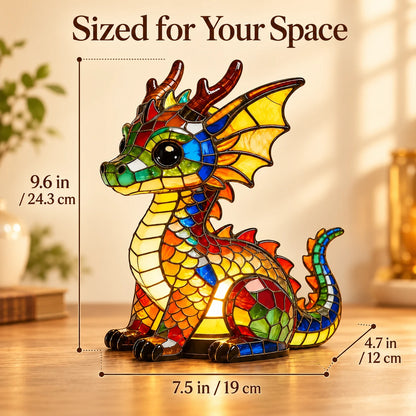✨LED Lucky Dragon Night Light, USB Plug Resin Decorative Lamp