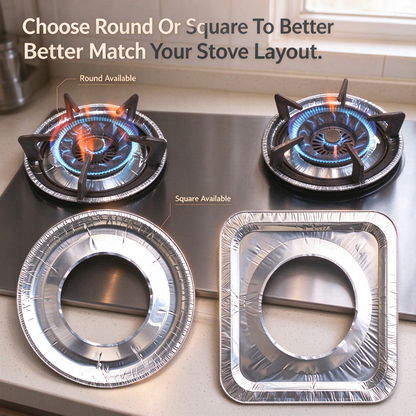 Disposable Aluminum Foil Gas Stove Burner Protectors(20Pcs)