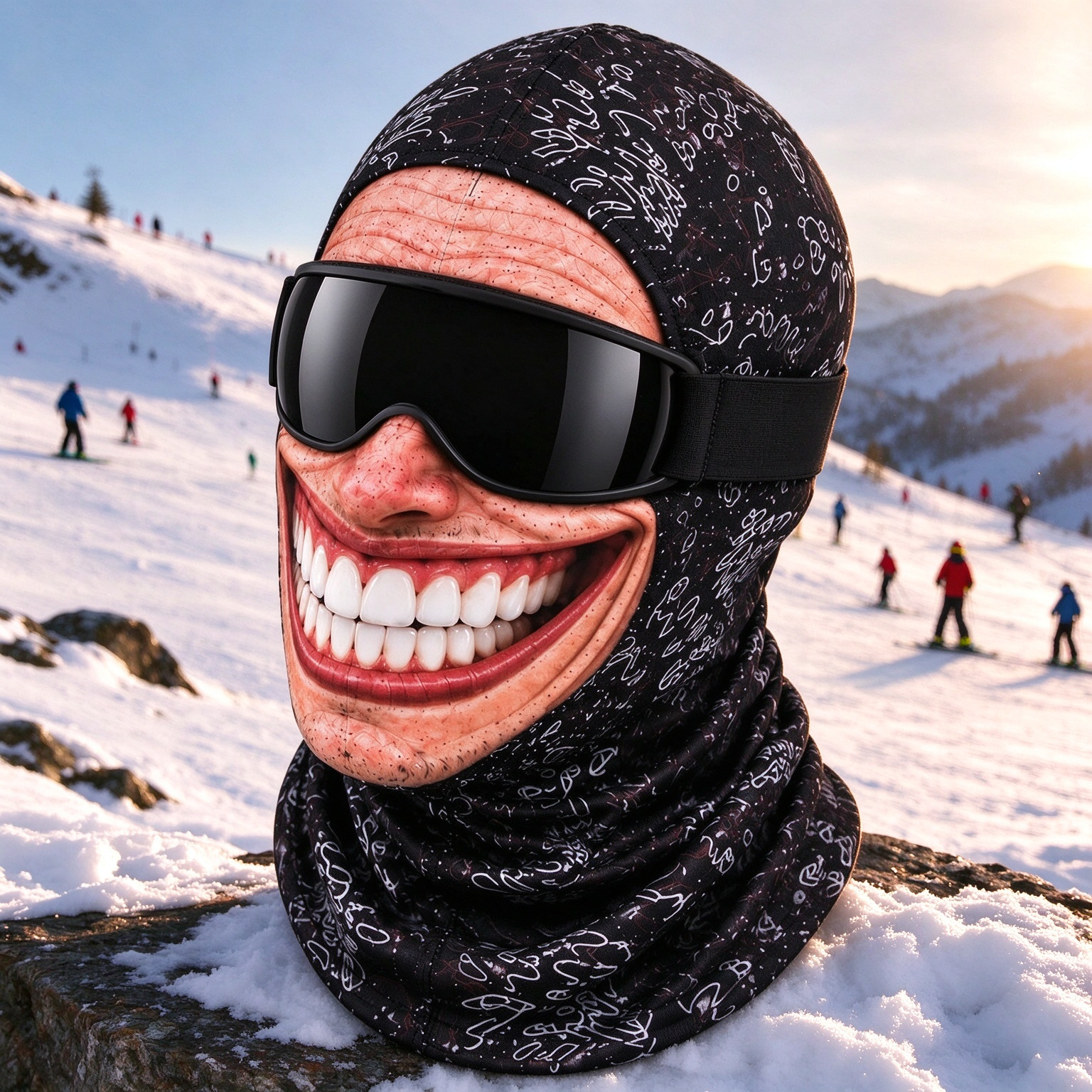 Black teeth exposed