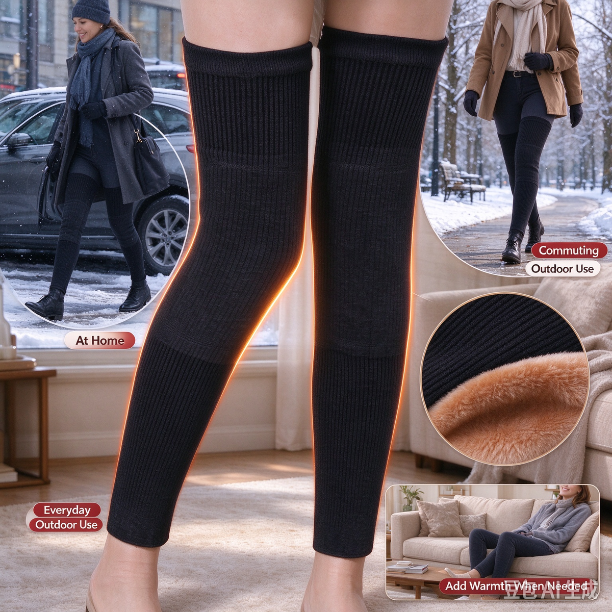 👖Long winter anti-slip knee pads