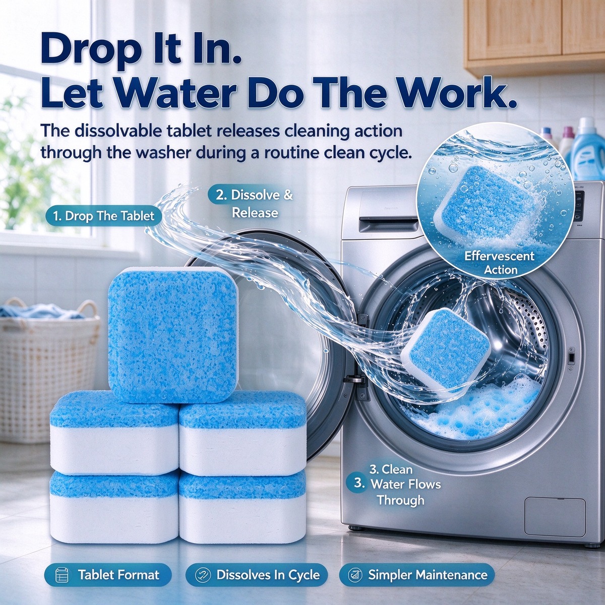 Deep Cleaning Washing Machine Drum Cleaning Block