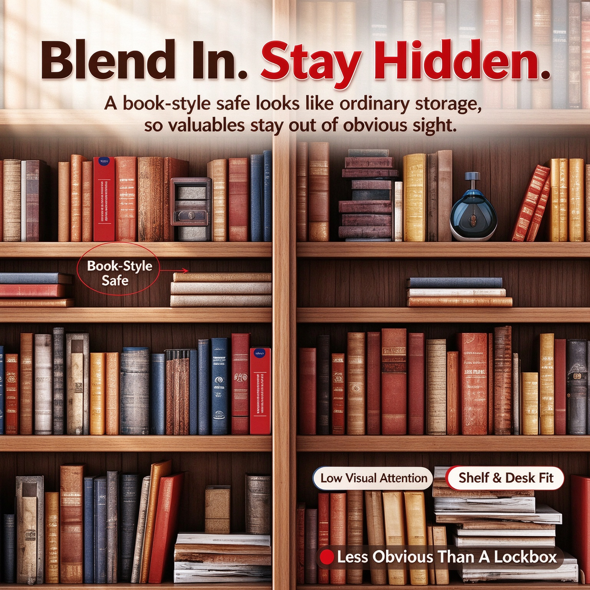 Hidden Dictionary Book Safe with Combination Lock