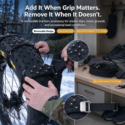 Bicycle Tire Anti-Slip Traction Pads
