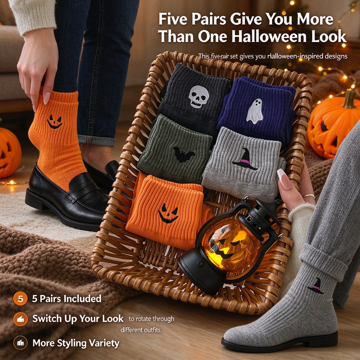 🎃Halloween Embroidered Mid-Calf Socks