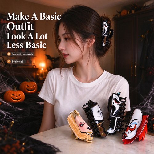 Halloween Horror Character Hair Claw Clip