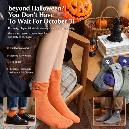 🎃Halloween Embroidered Mid-Calf Socks