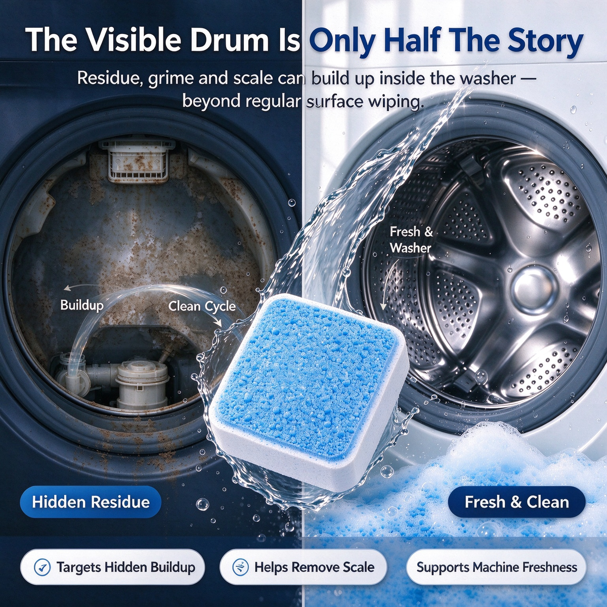 Deep Cleaning Washing Machine Drum Cleaning Block
