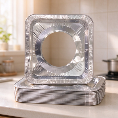 Disposable Aluminum Foil Gas Stove Burner Protectors(20Pcs)