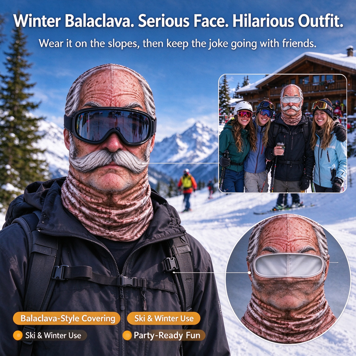 3D Fun Windproof Realistic Face Mask
