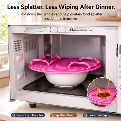 3-in-1 Microwave Plate Stacker & Splatter Cover