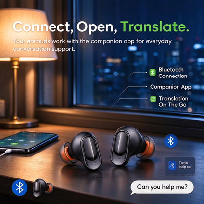 AI-Translation Bluetooth 6.0 Sports Earbuds