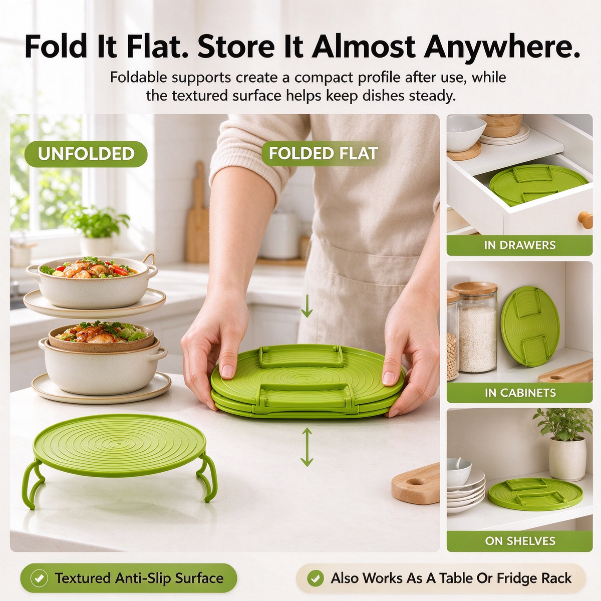 3-in-1 Microwave Plate Stacker & Splatter Cover