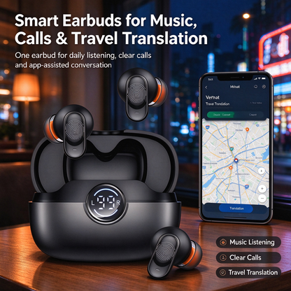 AI-Translation Bluetooth 6.0 Sports Earbuds