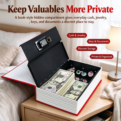 Hidden Dictionary Book Safe with Combination Lock