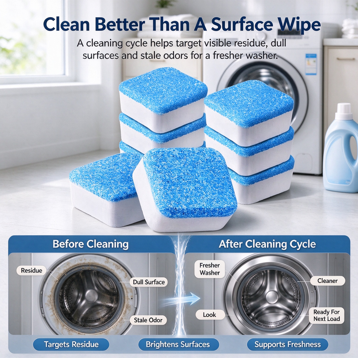 Deep Cleaning Washing Machine Drum Cleaning Block