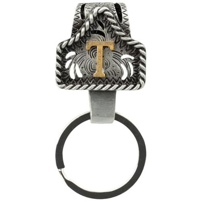 📎Handmade Cow Tag Belt Key Holder with Copper Initial