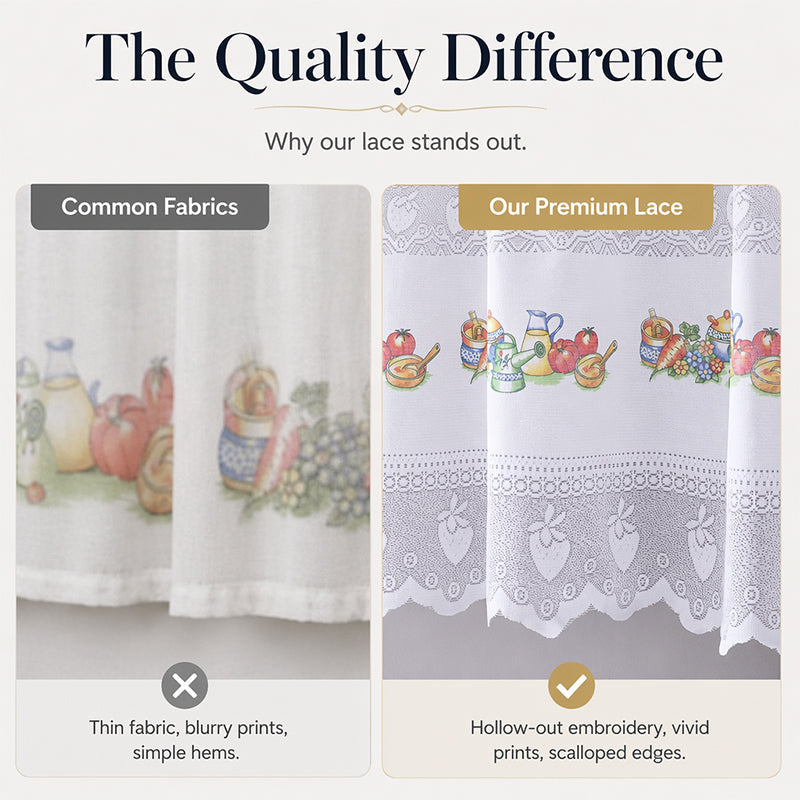 ✨Retro Lace Short Kitchen Curtain