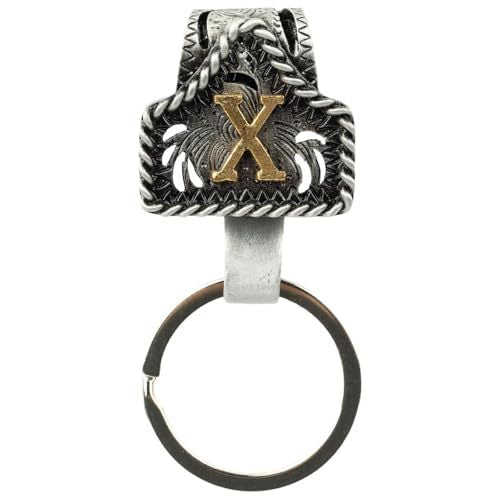 📎Handmade Cow Tag Belt Key Holder with Copper Initial
