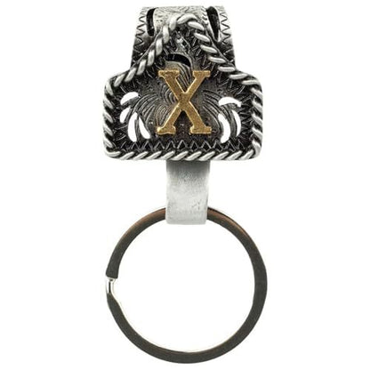 📎Handmade Cow Tag Belt Key Holder with Copper Initial