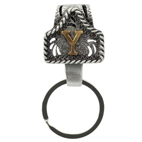 📎Handmade Cow Tag Belt Key Holder with Copper Initial