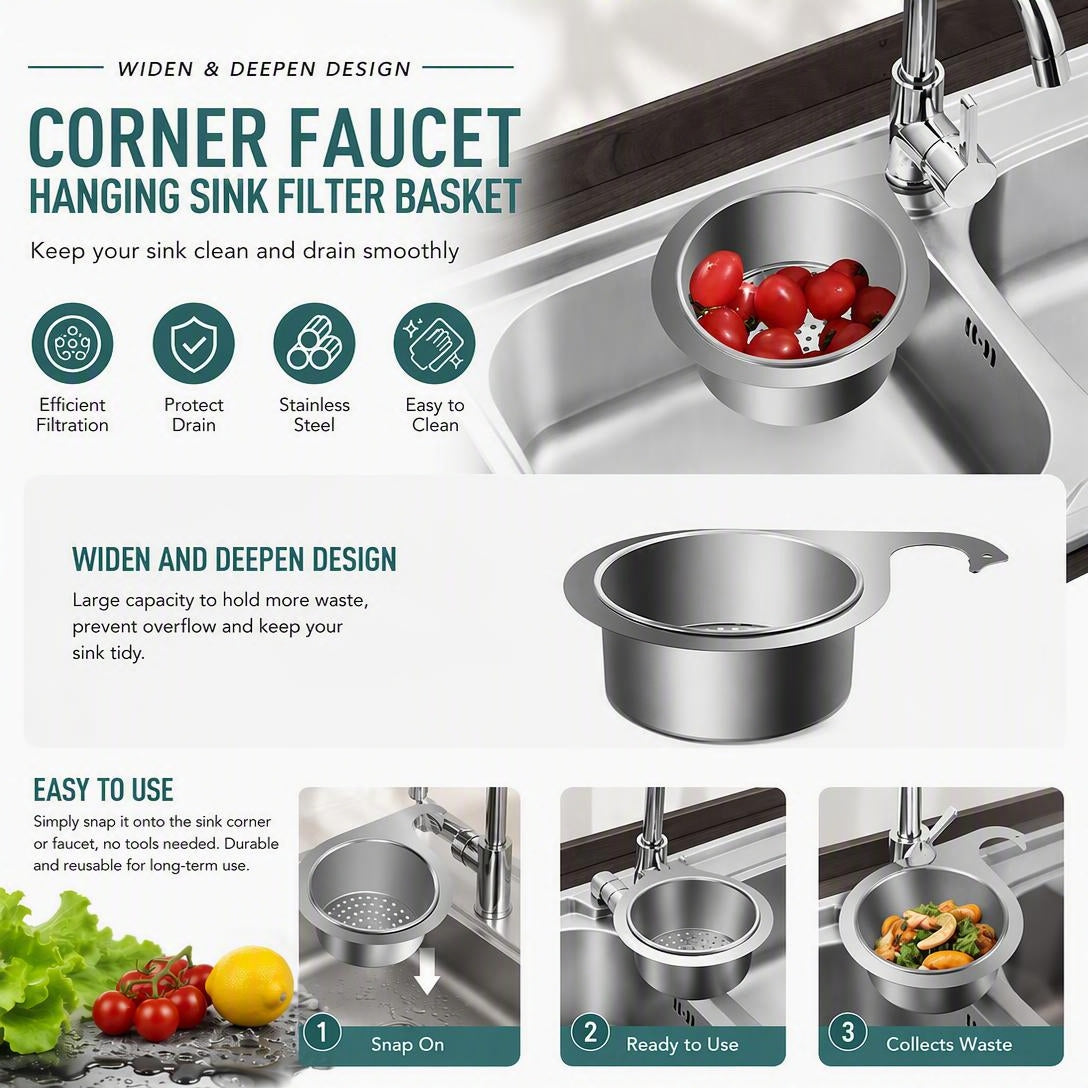 Stainless Steel Swan Sink Strainer Basket