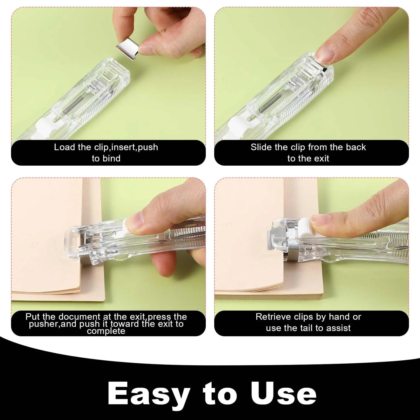 📄 Portable Binder Clip Stapler