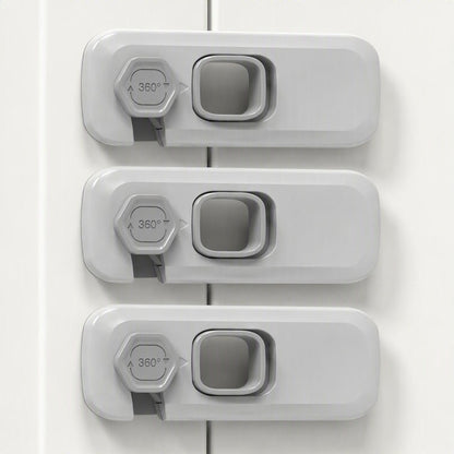 Child Safety Locks, Baby-Proof Cabinet Door Opening, And Anti-Pinch Function（3PCS）