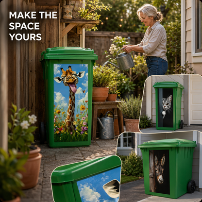 Creative Trash Can Sticker with Colourful Cartoon✨